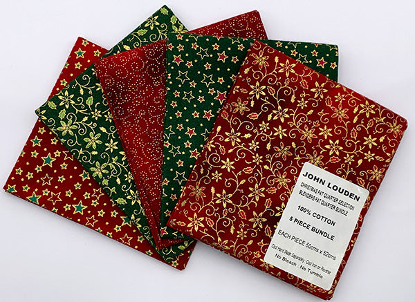 Christmas Fat Quarter Bundles - 10 different designs/colours
