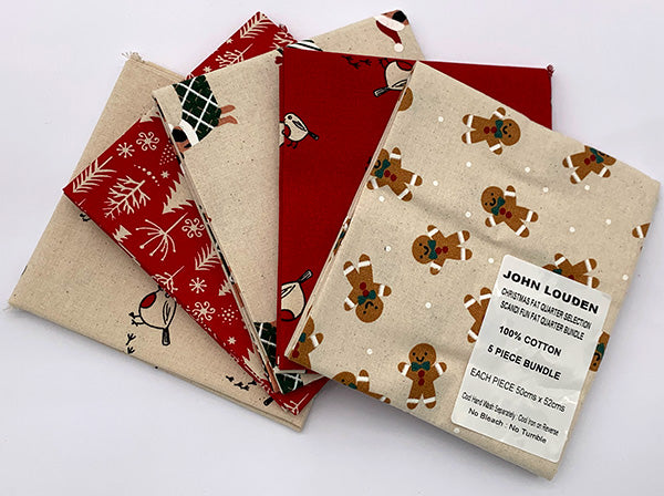Christmas Fat Quarter Bundles - 10 different designs/colours