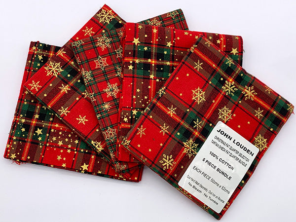 Christmas Fat Quarter Bundles - 10 different designs/colours