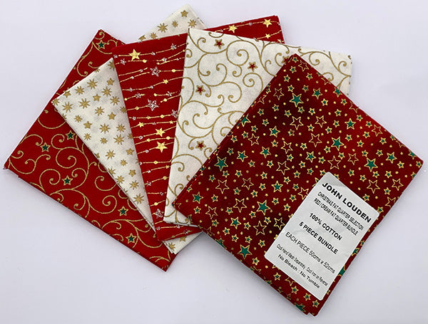 Christmas Fat Quarter Bundles - 10 different designs/colours