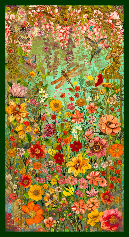 Enchanted Canopy Garden Cotton Panel