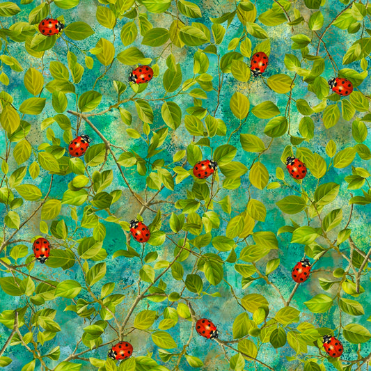 Enchanted Canopy - Ladybugs on Leaves
