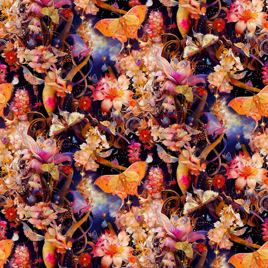 END OF BOLT - 77cm - Night Garden - Moths