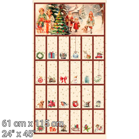 Vintage Christmas Advent Panel