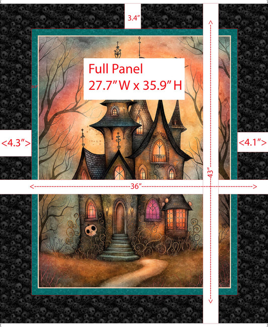 Witchypoo - Haunted House Cotton Panel