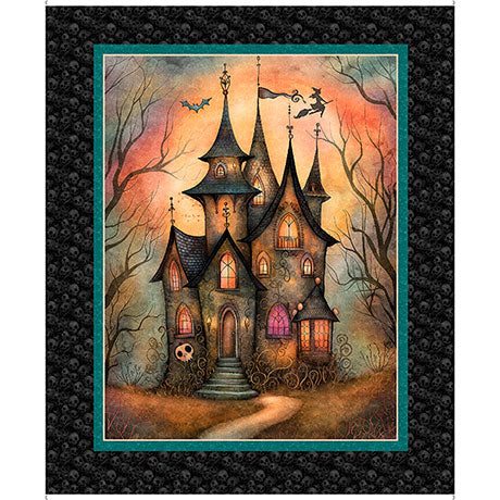 Witchypoo - Haunted House Cotton Panel