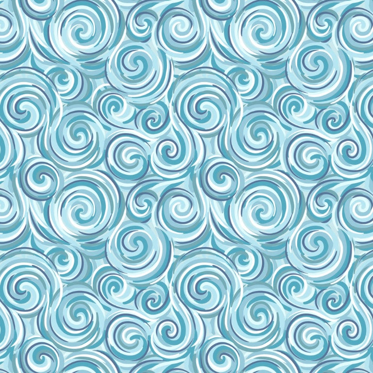 Where The Sky Dances -  Northern Lights Swirl Blue