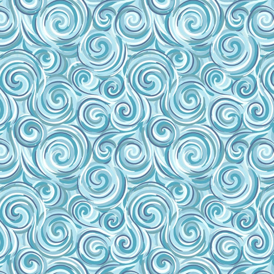 Where The Sky Dances -  Northern Lights Swirl Blue
