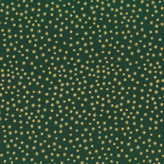 Gold Stars - Green Background