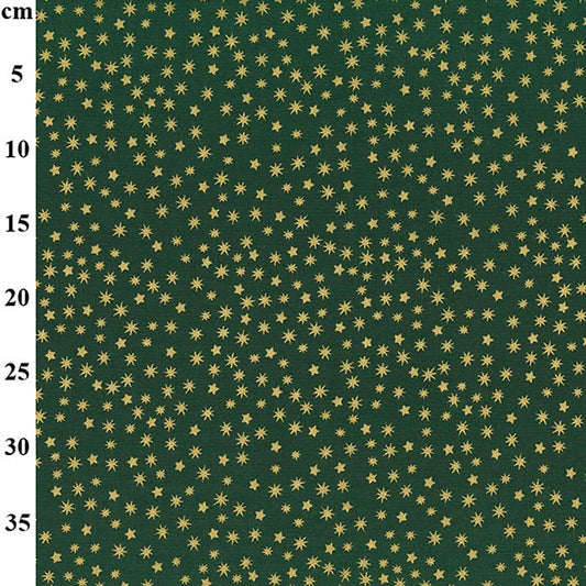 Gold Stars - Green Background