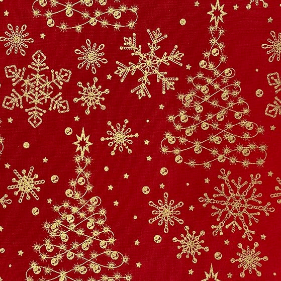 Swirly Christmas Trees - Red