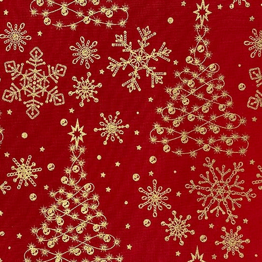 Swirly Christmas Trees - Red