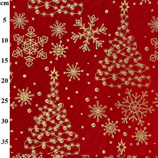 Swirly Christmas Trees - Red