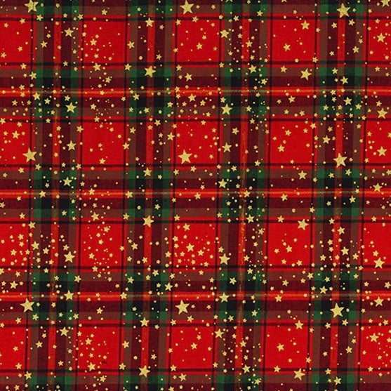 Christmas Tartan - Red and Gold