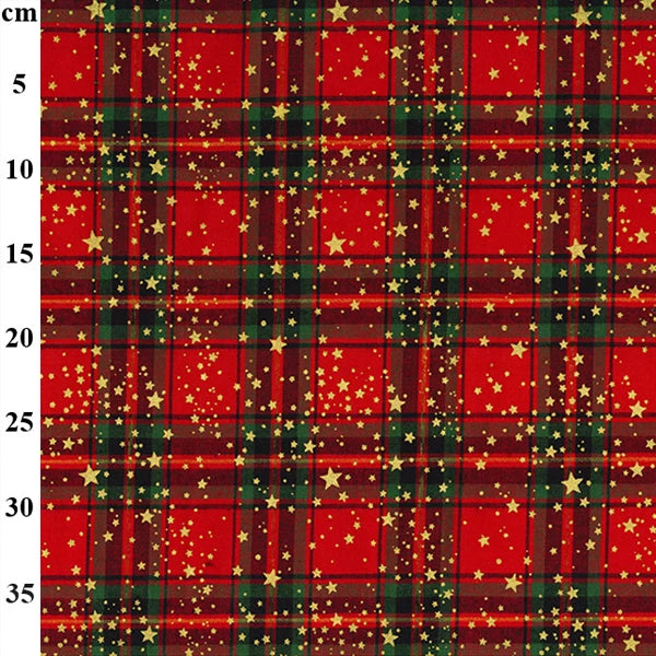 Christmas Tartan - Red and Gold