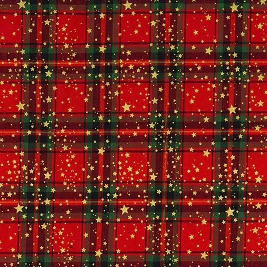 Christmas Tartan - Red and Gold
