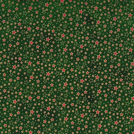 Christmas Stars - Red, Gold and Green