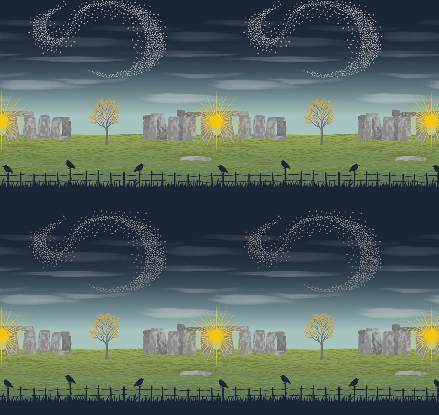 Winter Solstice - Stonehenge Stripe
