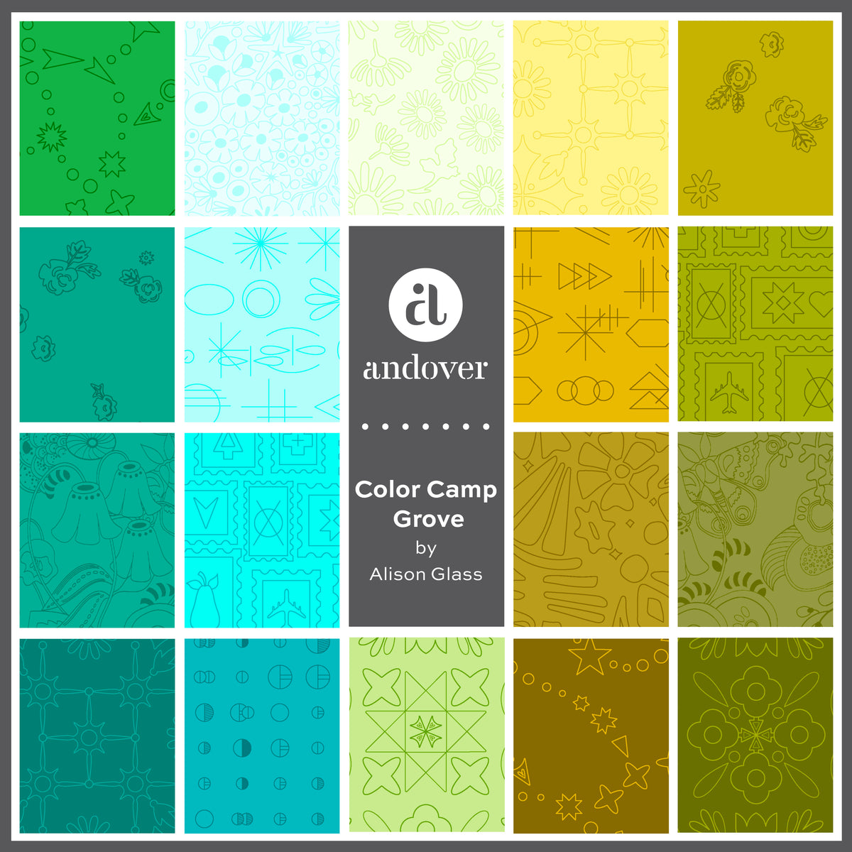 Alison Glass Colour Camp - Grove - Jelly Roll