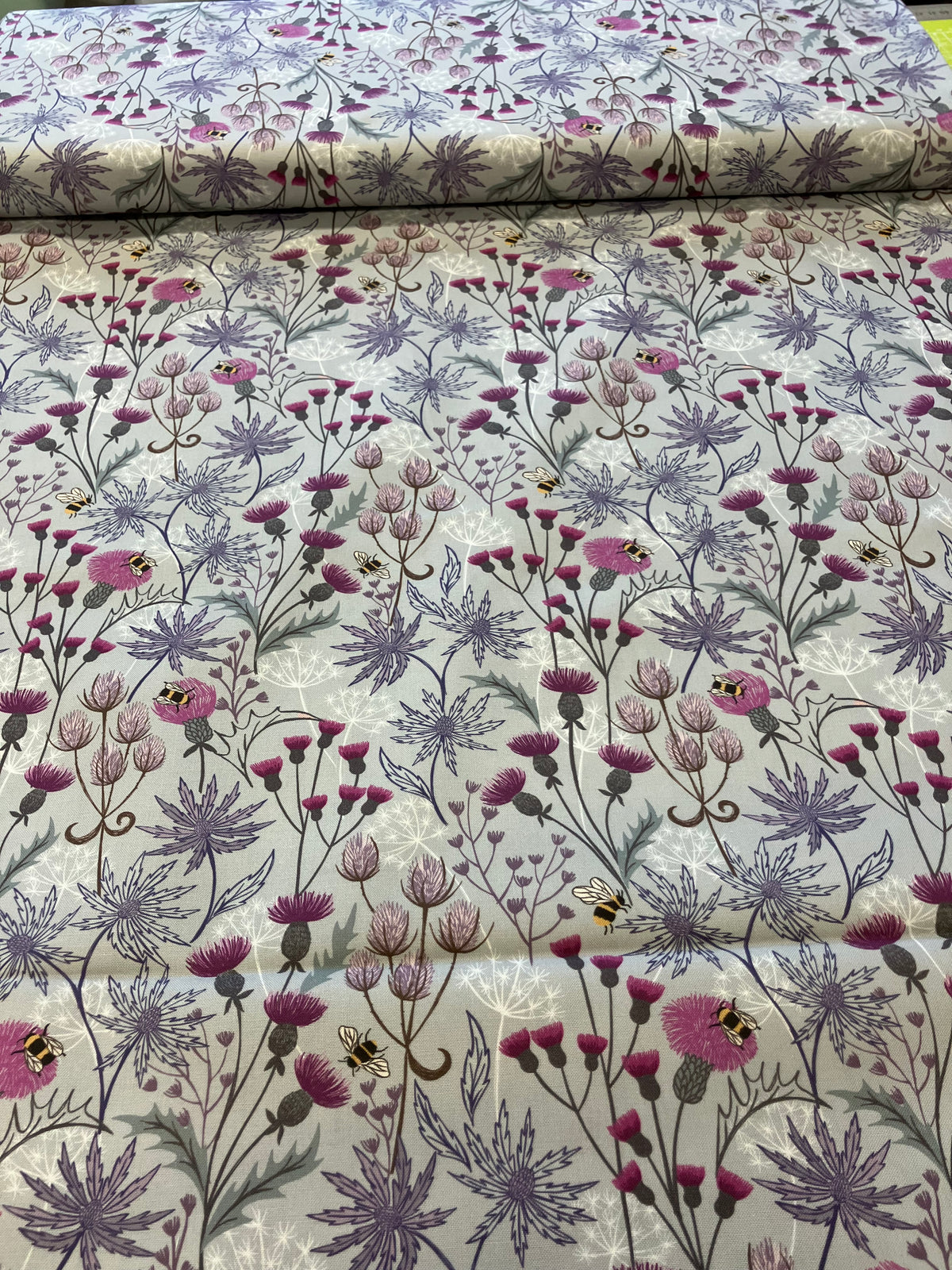 Celtic Summer - Floral on Blue/Grey