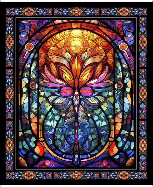 Radiant Reflections - Stained Glass Panel