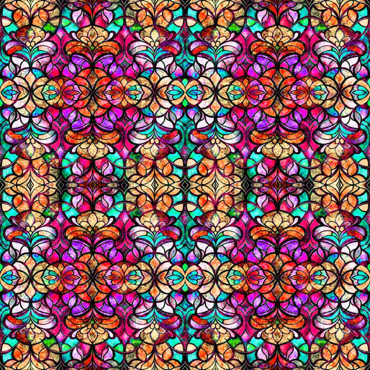 Radiant Reflections - Stained Glass Window - Fushia