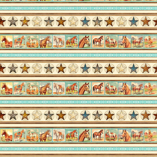 Hey Cowgirl - Horse Stripe