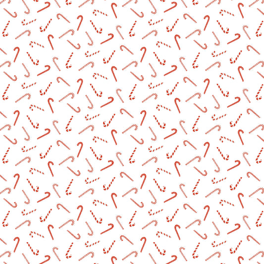 END OF BOLT 91cm - Christmas Lane - Candy Cane Toss