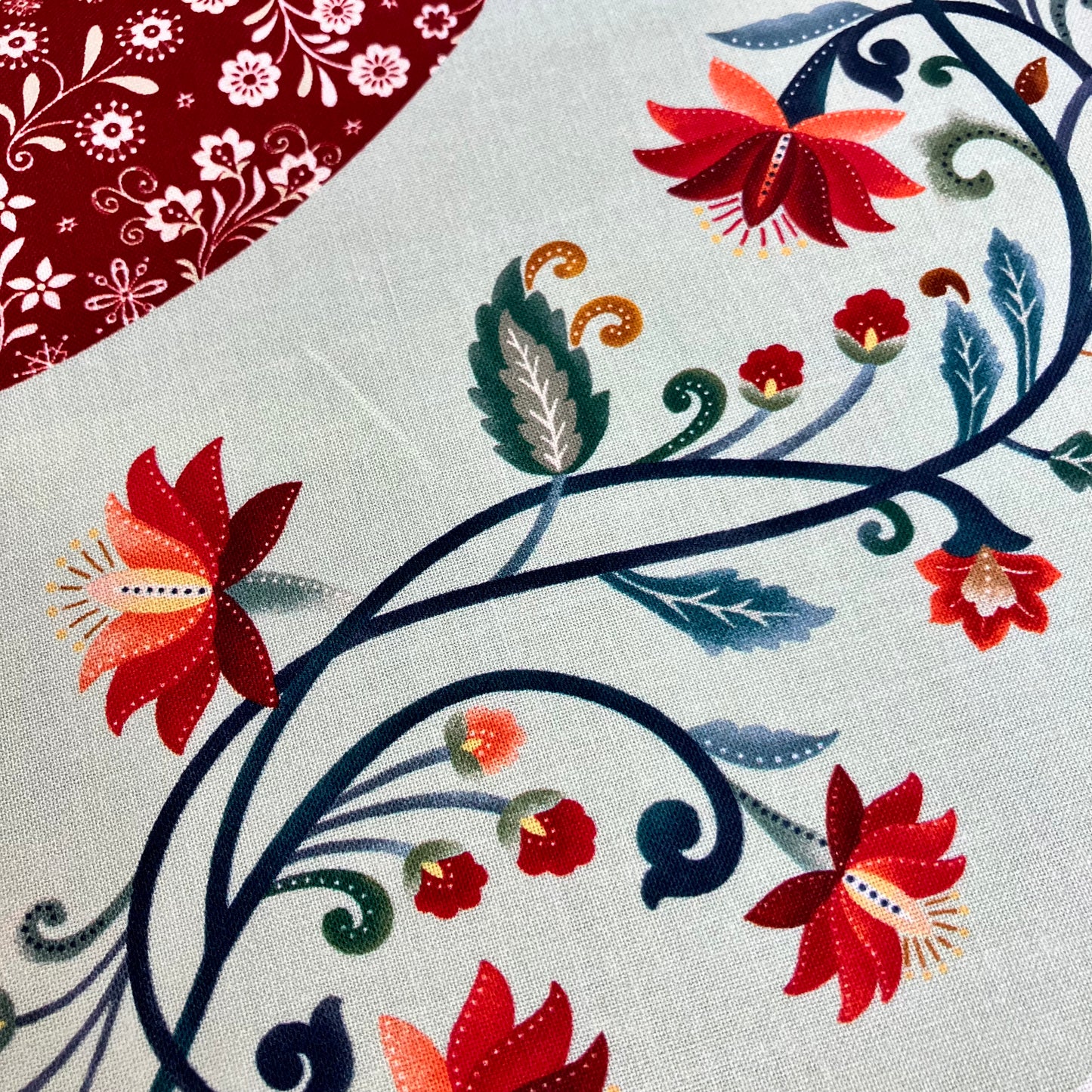 Nordic Village Christmas Tree Skirt or Christmas Table Topper