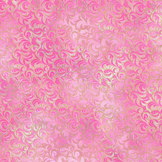 Mixed Metallics - Scroll - Pink