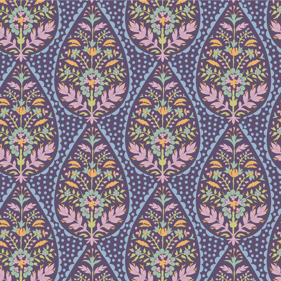 Tilda Sanctuary - Fat Quarter Bundle - Eggplant/Blue