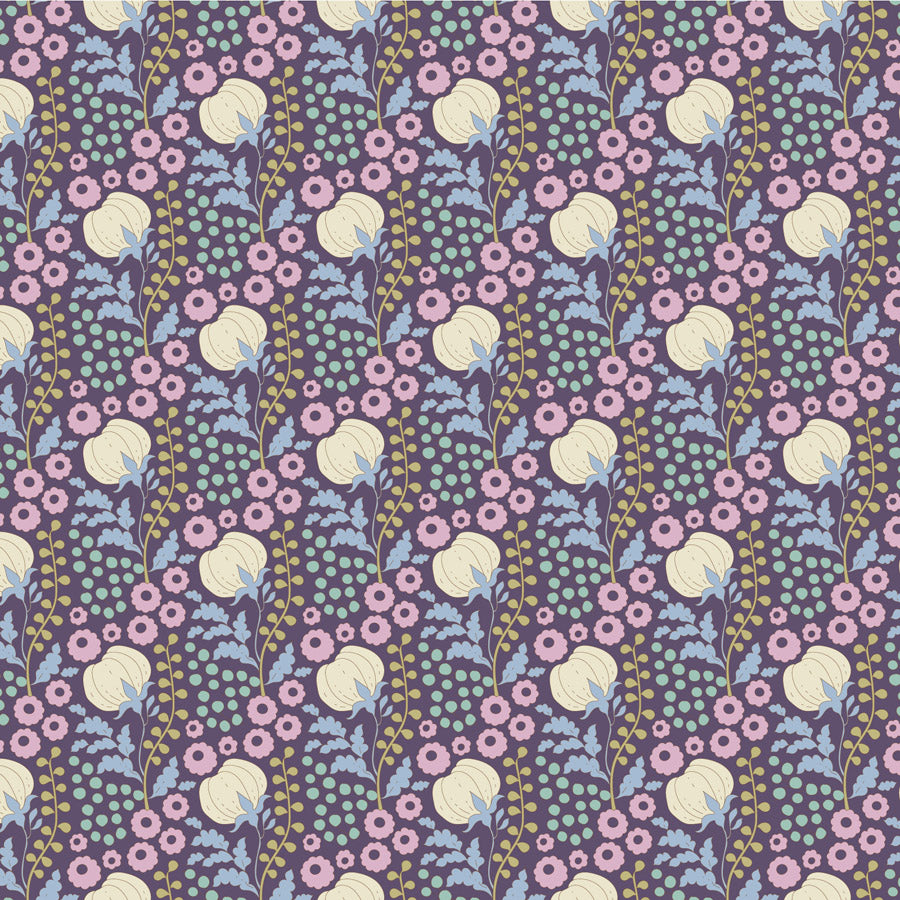 Tilda Sanctuary - Fat Quarter Bundle - Eggplant/Blue