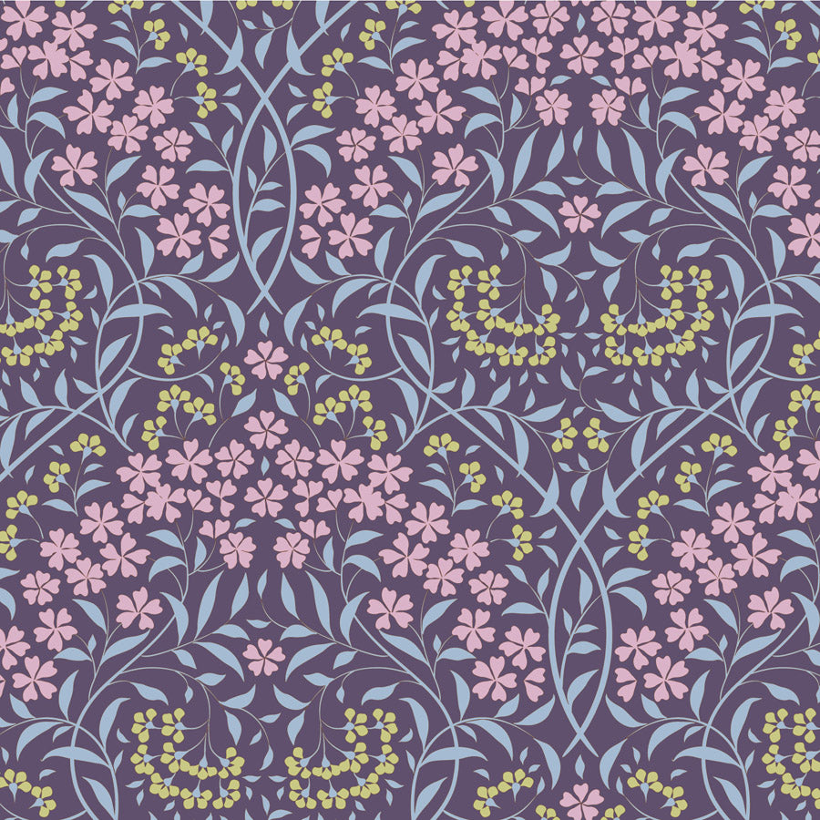 Tilda Sanctuary - Fat Quarter Bundle - Eggplant/Blue