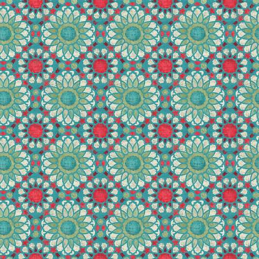 Boho Bliss - Large Medallion Teal