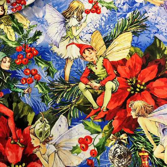 Winter Flower Fairies - Cotton Panel