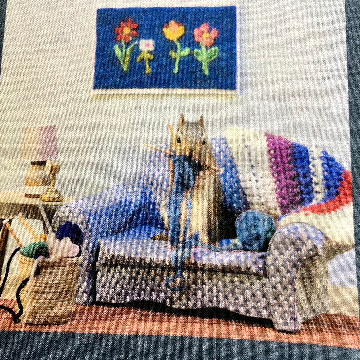 The Secret Life of Squirrels IV - Cotton Panel