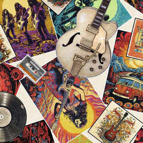 END OF BOLT 68cm - Rock N Roll Fantasy - Rock Stars and Guitar Toss