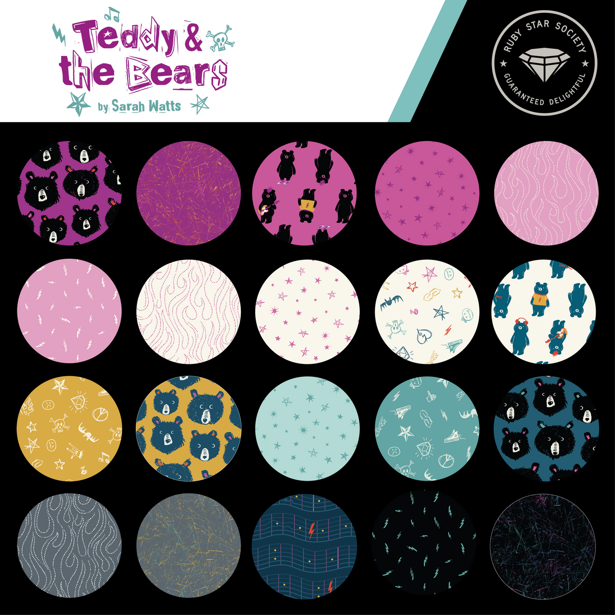 Teddy and the Bears - Charm Pack