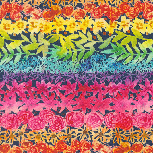 Flower Patches - Midnight  Rainbow