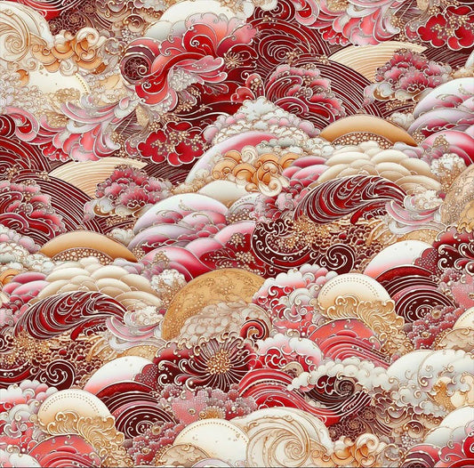 Nami 108" Backing Fabric - Red