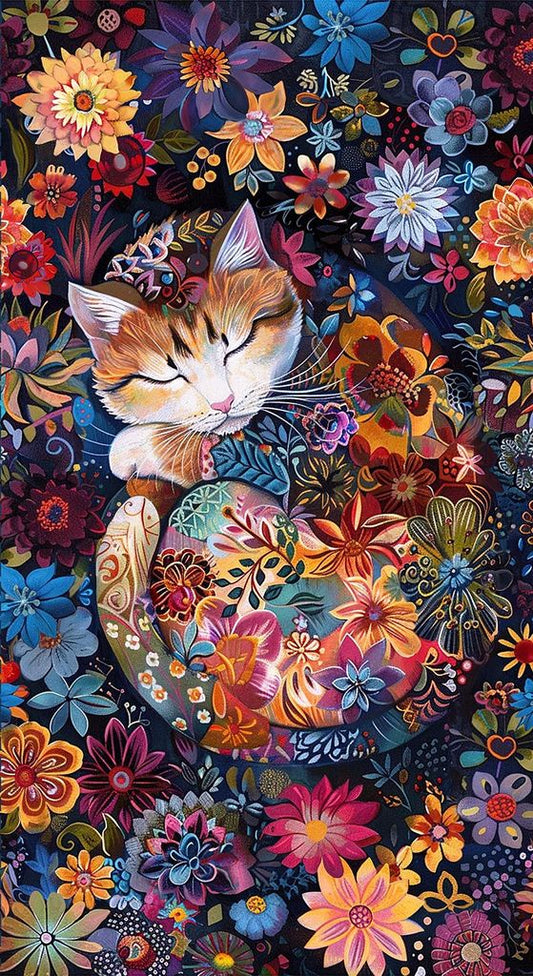 Calico Cat - Cotton Panel