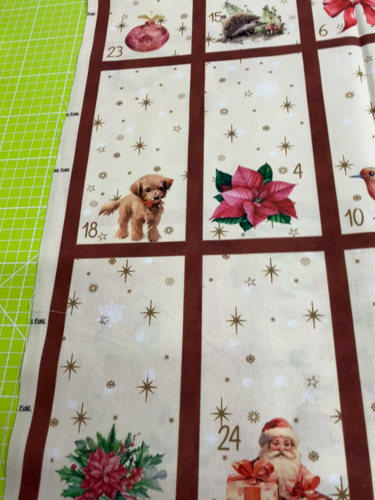 Vintage Christmas Advent Panel