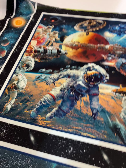 Space Cadet - Block Cotton Panel