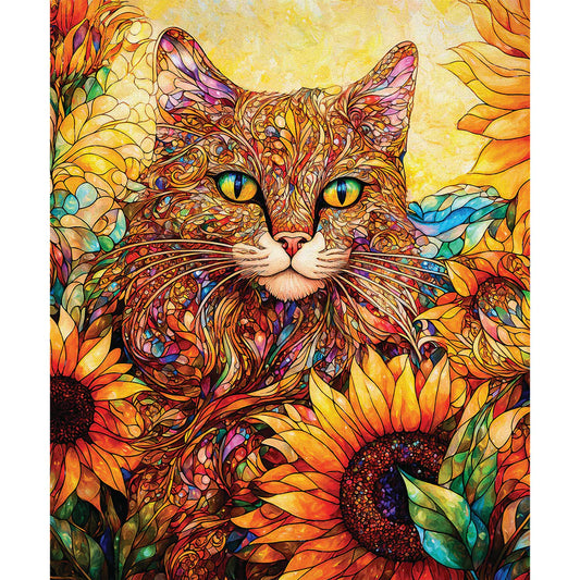 Sonny in the Sunflowers - Cotton Panel