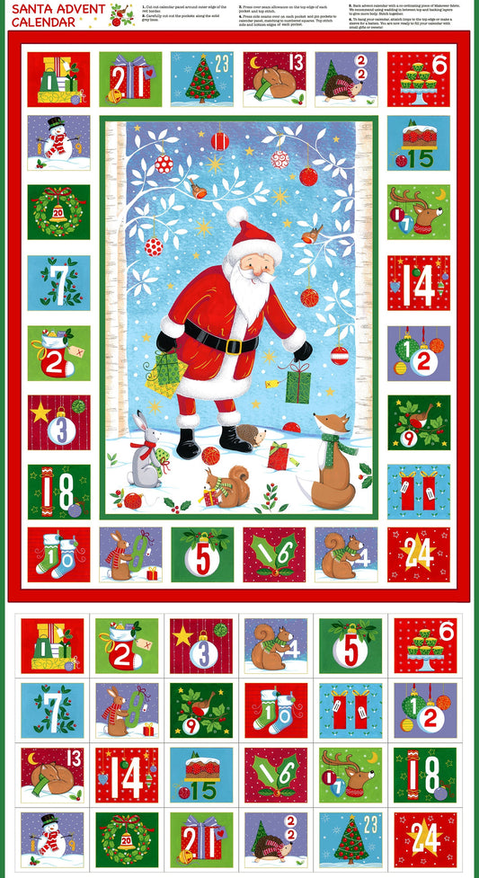Santa Advent Calendar Panel