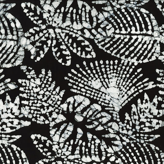 Monochrome Foliage Batik