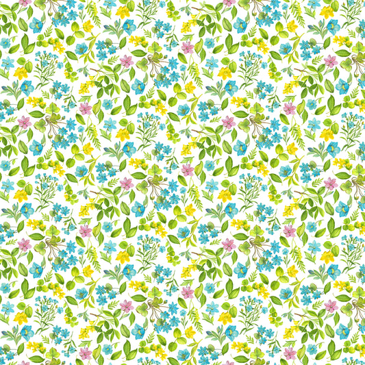 Remnant 194cm - Summer Days - Turquoise Floral