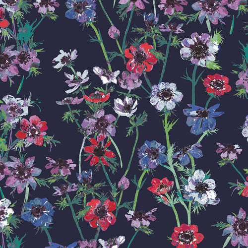 END OF BOLT 250cm - Anemone Study Midnight