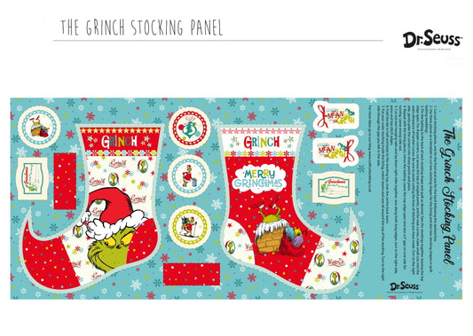 Grinch Stocking Panel
