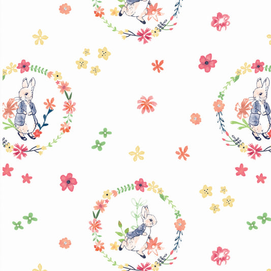 Remnant 2.5 metres - Peter Rabbit - Floral Wreath